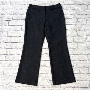LOFT Julie Trousers Plain Front Dark Textured Gray Dress Pants Slacks Size 4P